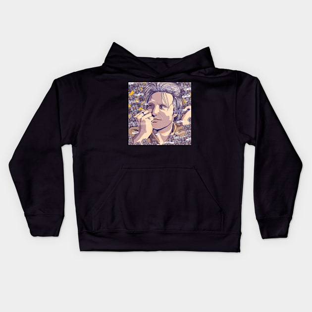 Mads Mikkelsen. Hannibal illustration art Kids Hoodie by nanaminhae